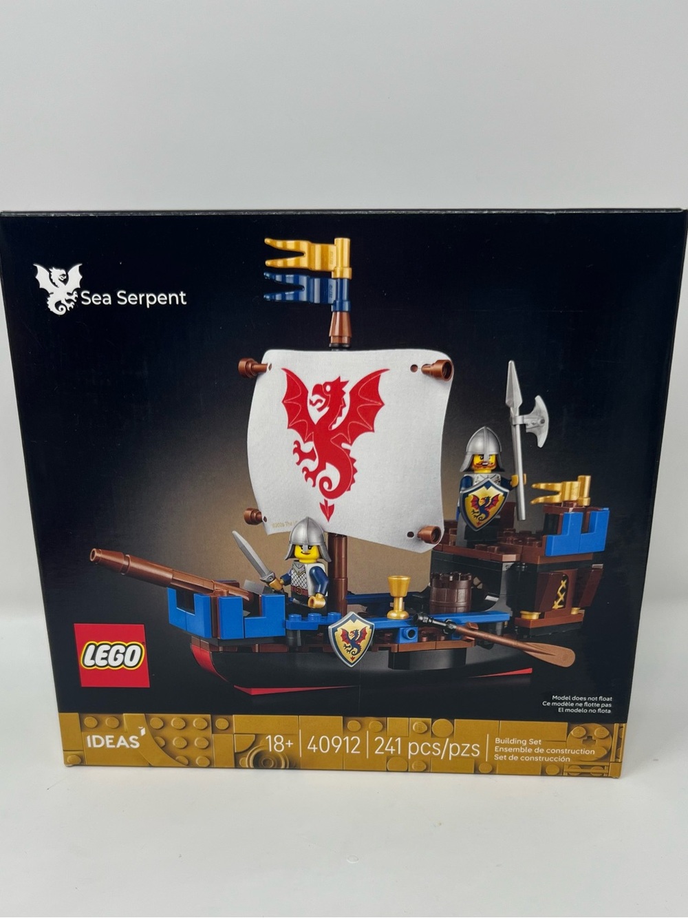 Lego Sea Serpent Set - New Sealed 40912 Ages 18+ Building Set 242 Pieces
